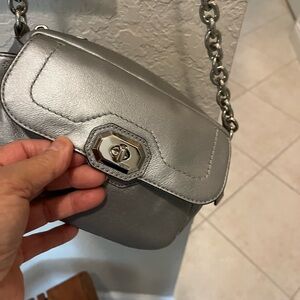 Coach Silver Chain Shoulder Bag